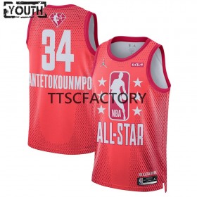 Dres Milwaukee Bucks Giannis Antetokounmpo 34 2022 All-Star Jordan Brand Crvena Swingman - Dječji